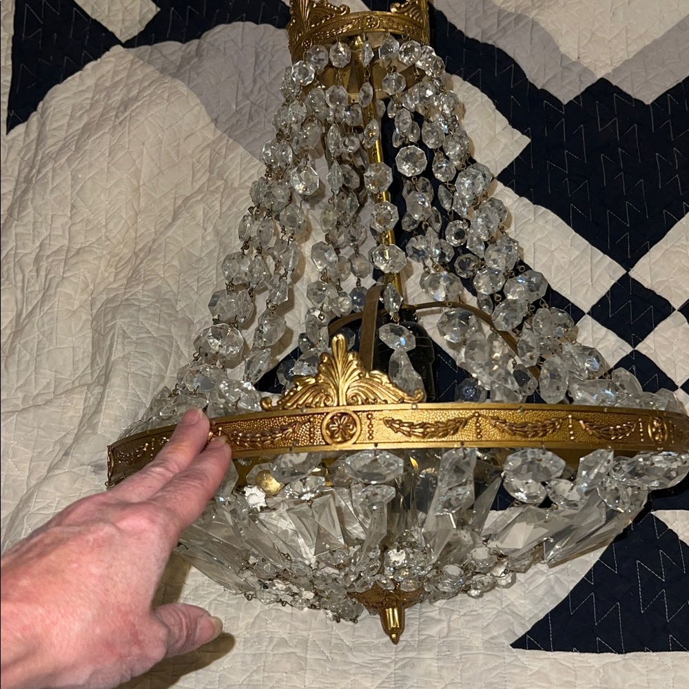 Empire Crystal Chandelier Antique French Ceiling Lighting